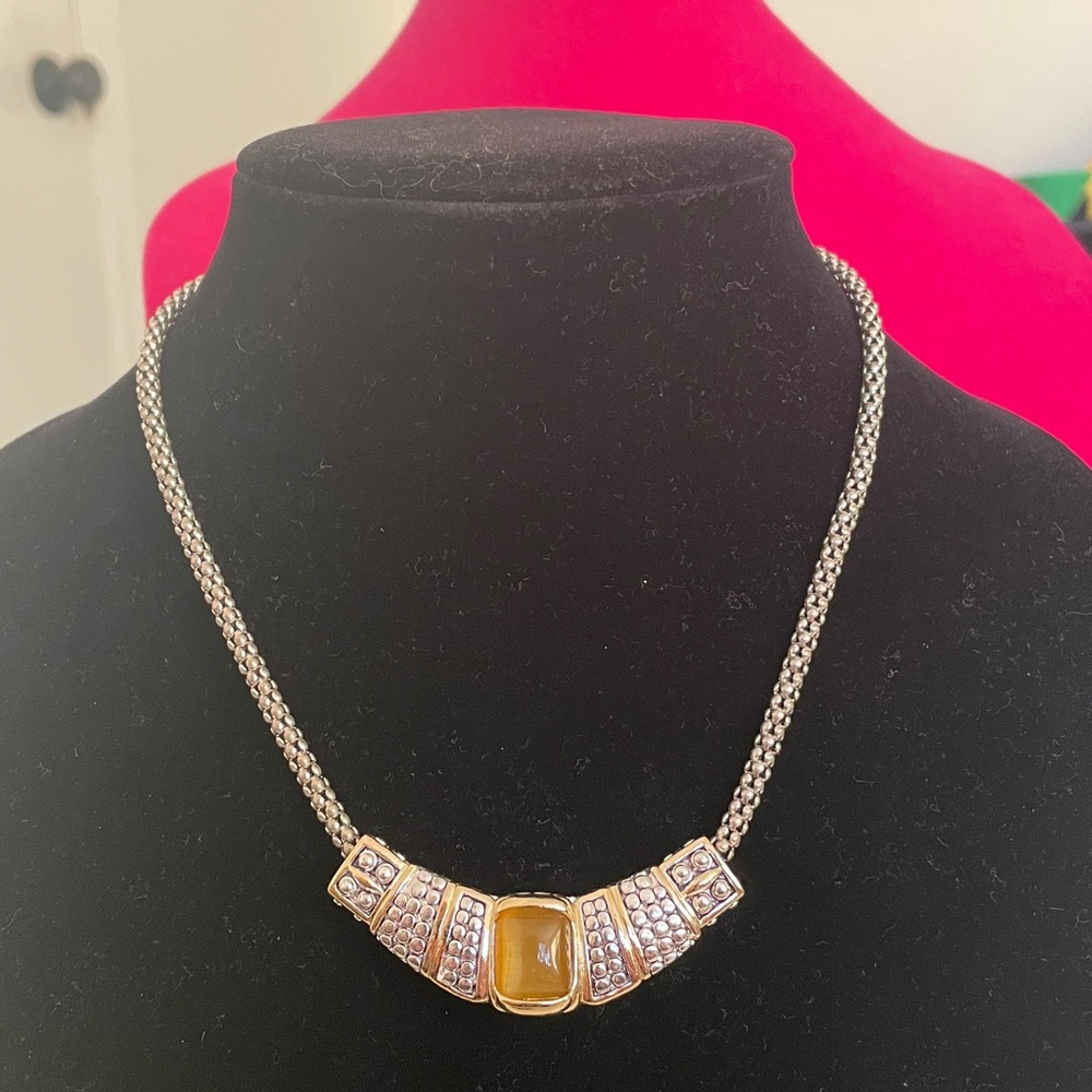 Vintage Roman Elegant Silver and Gold Necklace
